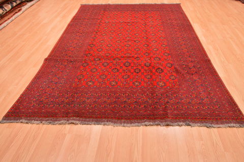 Khan Mohammadi Red Hand Knotted 66 X 99 Area Rug 100-89781 Image 1