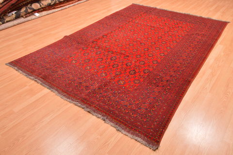 Khan Mohammadi Red Hand Knotted 66 X 99 Area Rug 100-89781 Image 2