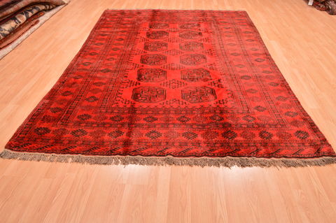 Khan Mohammadi Red Hand Knotted 75 X 104 Area Rug 100-89783 Image 1