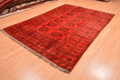 Khan Mohammadi Red Hand Knotted 75 X 104 Area Rug 100-89783 Image 2