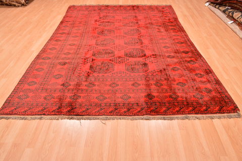 Khan Mohammadi Red Hand Knotted 75 X 104 Area Rug 100-89783 Image 4