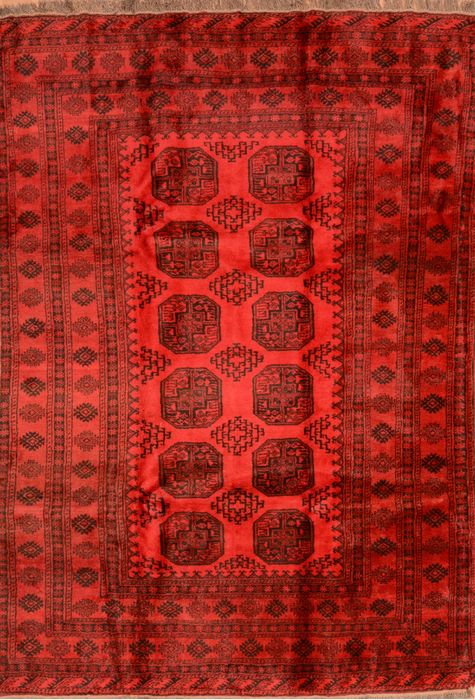 Khan Mohammadi Red Hand Knotted 75 X 104 Area Rug 100-89783 Image 0