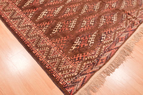 Yamouth Brown Square Hand Knotted 610 X 81 Area Rug 100-89786 Image 11