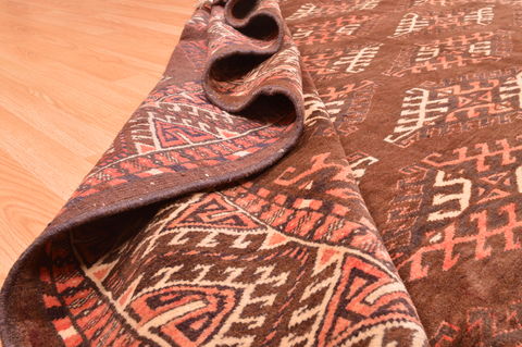 Yamouth Brown Square Hand Knotted 610 X 81 Area Rug 100-89786 Image 14