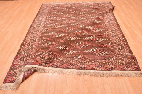 Yamouth Brown Square Hand Knotted 610 X 81 Area Rug 100-89786 Image 15