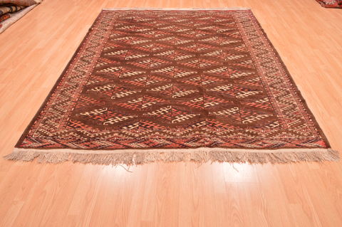 Yamouth Brown Square Hand Knotted 610 X 81 Area Rug 100-89786 Image 1