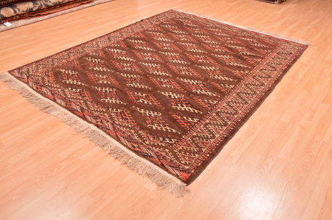 Yamouth Brown Square Hand Knotted 610 X 81 Area Rug 100-89786 Image 2
