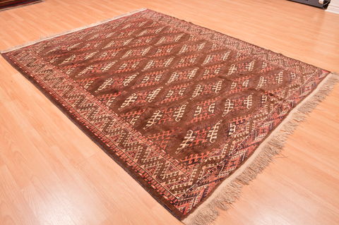 Yamouth Brown Square Hand Knotted 610 X 81 Area Rug 100-89786 Image 3