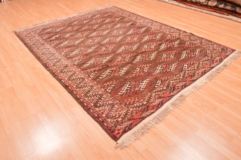 Yamouth Brown Square Hand Knotted 610 X 81 Area Rug 100-89786 Image 5