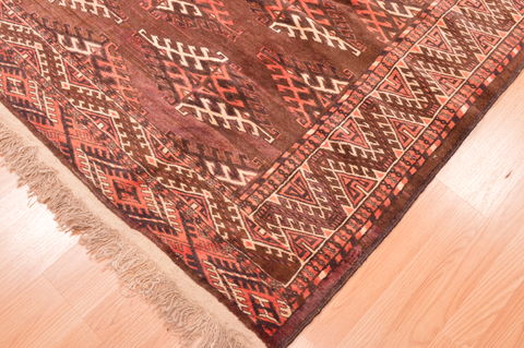 Yamouth Brown Square Hand Knotted 610 X 81 Area Rug 100-89786 Image 7