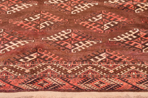 Yamouth Brown Square Hand Knotted 610 X 81 Area Rug 100-89786 Image 8