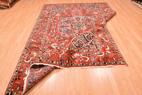 Bakhtiar Red Hand Knotted 70 X 105 Area Rug 100-89787 Image 16