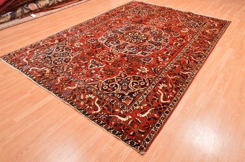 Bakhtiar Red Hand Knotted 70 X 105 Area Rug 100-89787 Image 2