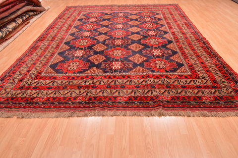 Khan Mohammadi Blue Hand Knotted 910 X 129 Area Rug 100-89794 Image 1