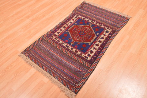 Baluch Blue Hand Knotted 30 X 47 Area Rug 100-89796 Image 2