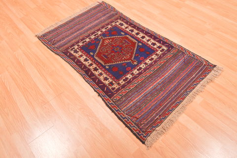 Baluch Blue Hand Knotted 30 X 47 Area Rug 100-89796 Image 3