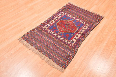 Baluch Blue Hand Knotted 30 X 47 Area Rug 100-89796 Image 5