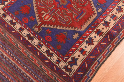 Baluch Blue Hand Knotted 30 X 47 Area Rug 100-89796 Image 9