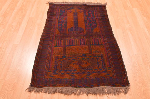 Baluch Brown Hand Knotted 30 X 47 Area Rug 100-89800 Image 1