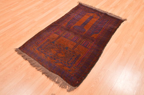 Baluch Brown Hand Knotted 30 X 47 Area Rug 100-89800 Image 2