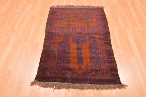 Baluch Brown Hand Knotted 30 X 47 Area Rug 100-89800 Image 4