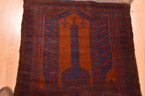 Baluch Brown Hand Knotted 30 X 47 Area Rug 100-89800 Image 6