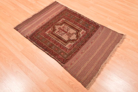 Baluch Beige Hand Knotted 26 X 40 Area Rug 100-89801 Image 3