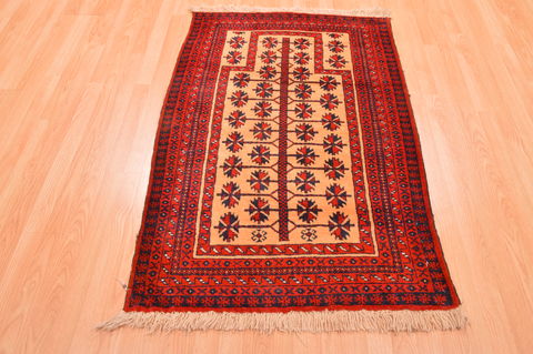 Baluch Beige Hand Knotted 30 X 47 Area Rug 100-89802 Image 1