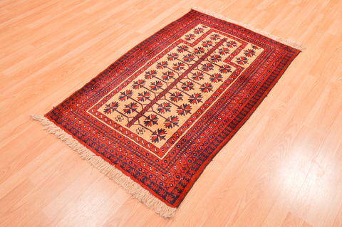 Baluch Beige Hand Knotted 30 X 47 Area Rug 100-89802 Image 2
