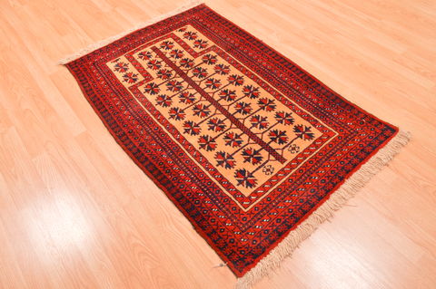 Baluch Beige Hand Knotted 30 X 47 Area Rug 100-89802 Image 3