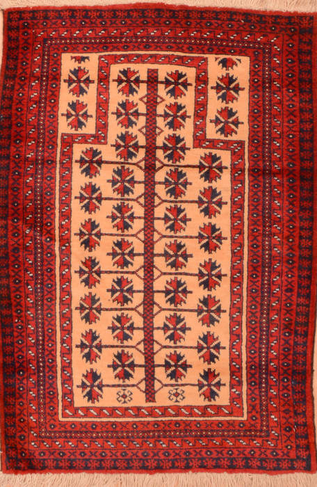 Baluch Beige Hand Knotted 30 X 47 Area Rug 100-89802 Image 0