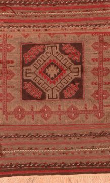 Baluch Brown Hand Knotted 3'0" X 4'7"  Area Rug 100-89803