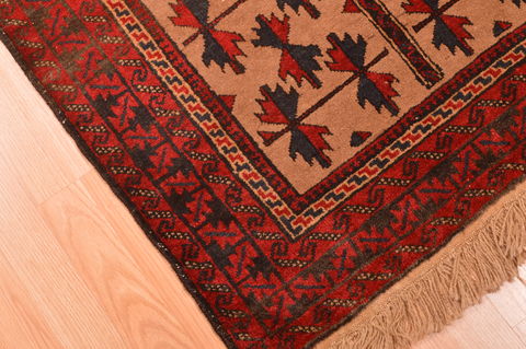 Baluch Beige Hand Knotted 30 X 47 Area Rug 100-89805 Image 4