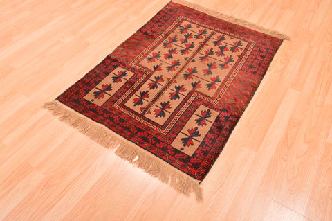 Baluch Beige Hand Knotted 30 X 47 Area Rug 100-89805 Image 8