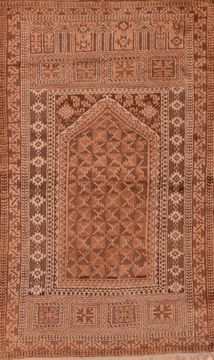 Baluch Beige Hand Knotted 2'9" X 4'5"  Area Rug 100-89809