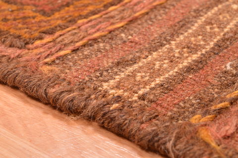 Baluch Brown Hand Knotted 210 X 45 Area Rug 100-89810 Image 12