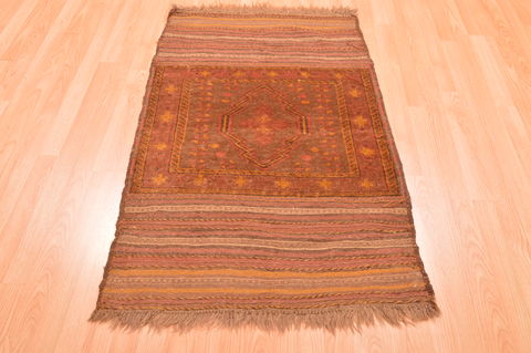 Baluch Brown Hand Knotted 210 X 45 Area Rug 100-89810 Image 1
