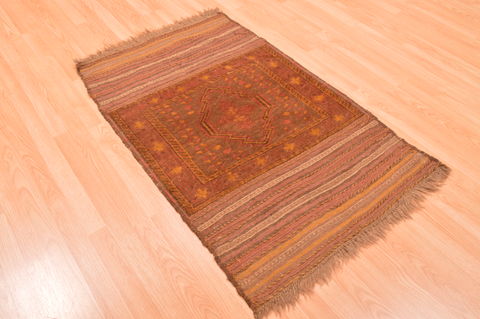 Baluch Brown Hand Knotted 210 X 45 Area Rug 100-89810 Image 3