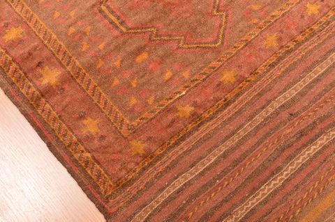 Baluch Brown Hand Knotted 210 X 45 Area Rug 100-89810 Image 7