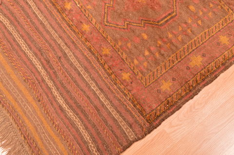Baluch Brown Hand Knotted 210 X 45 Area Rug 100-89810 Image 8