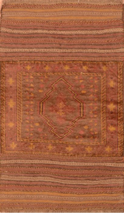 Baluch Brown Hand Knotted 210 X 45 Area Rug 100-89810 Image 0