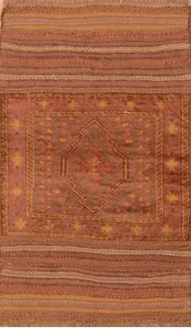 Afghan Baluch Brown Rectangle 3x4 ft Wool Carpet 89810