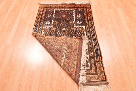 Baluch Brown Hand Knotted 210 X 45 Area Rug 100-89812 Image 10