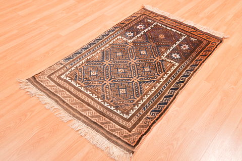 Baluch Brown Hand Knotted 210 X 45 Area Rug 100-89812 Image 2