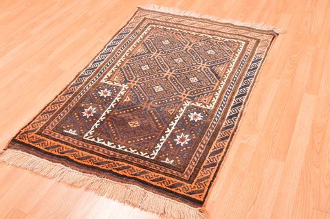 Baluch Brown Hand Knotted 210 X 45 Area Rug 100-89812 Image 5