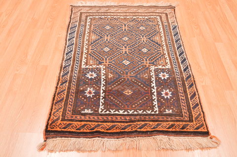 Baluch Brown Hand Knotted 210 X 45 Area Rug 100-89812 Image 6