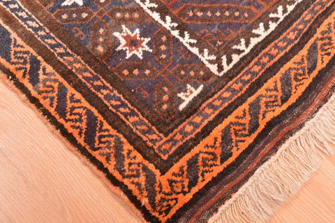 Baluch Brown Hand Knotted 210 X 45 Area Rug 100-89812 Image 7