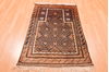 Baluch Brown Hand Knotted 210 X 45  Area Rug 100-89812 Thumb 1