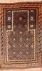 Baluch Brown Hand Knotted 210 X 45  Area Rug 100-89812 Thumb 0