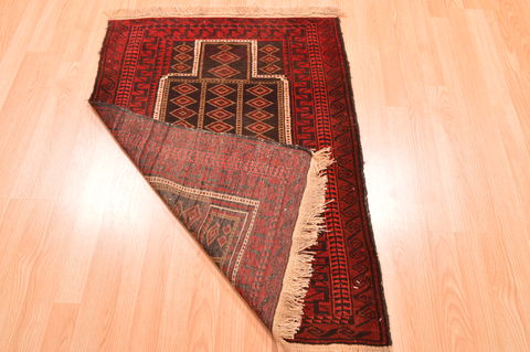Baluch Brown Hand Knotted 28 X 39 Area Rug 100-89813 Image 12